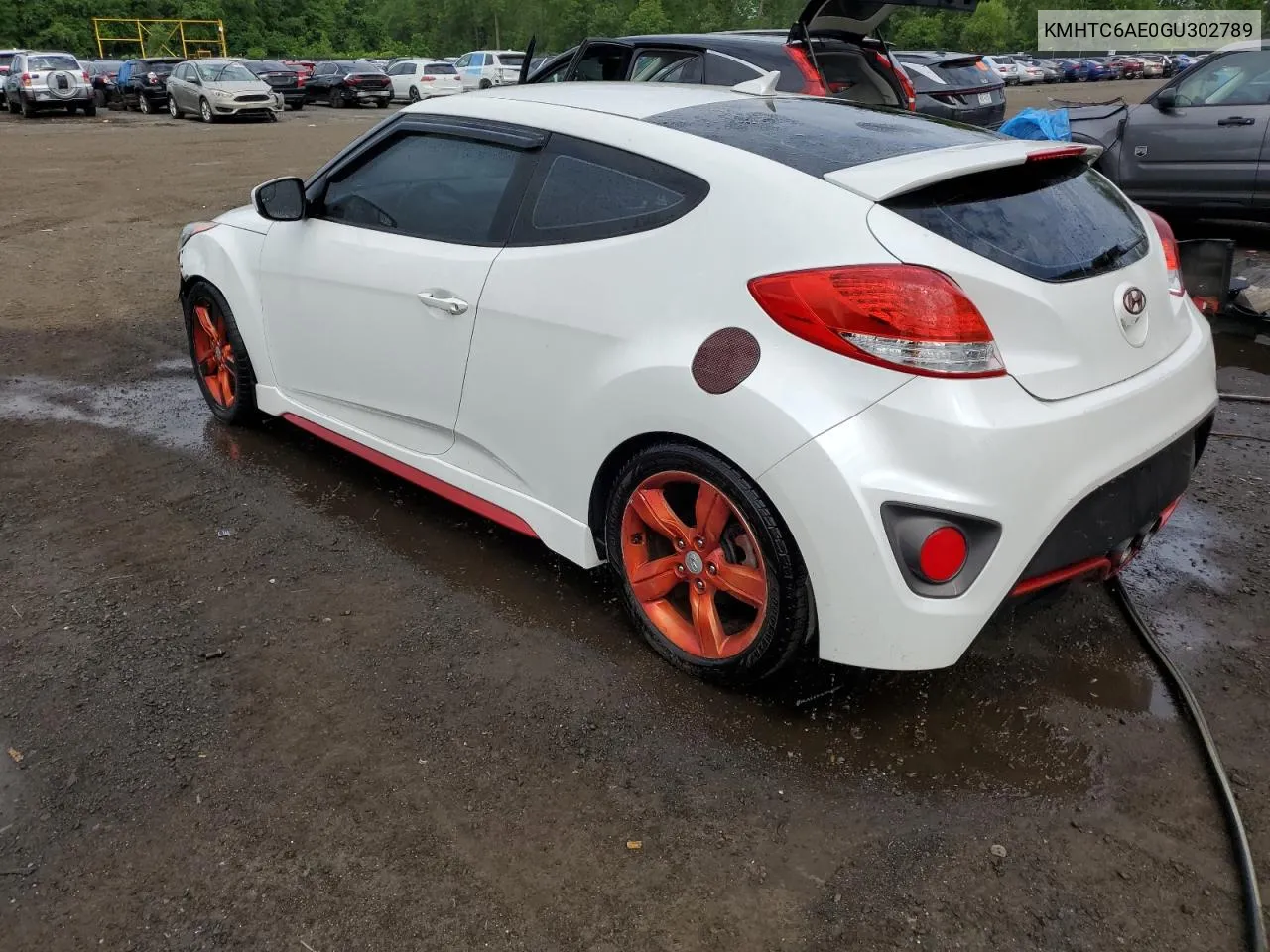 2016 Hyundai Veloster Turbo VIN: KMHTC6AE0GU302789 Lot: 58086874