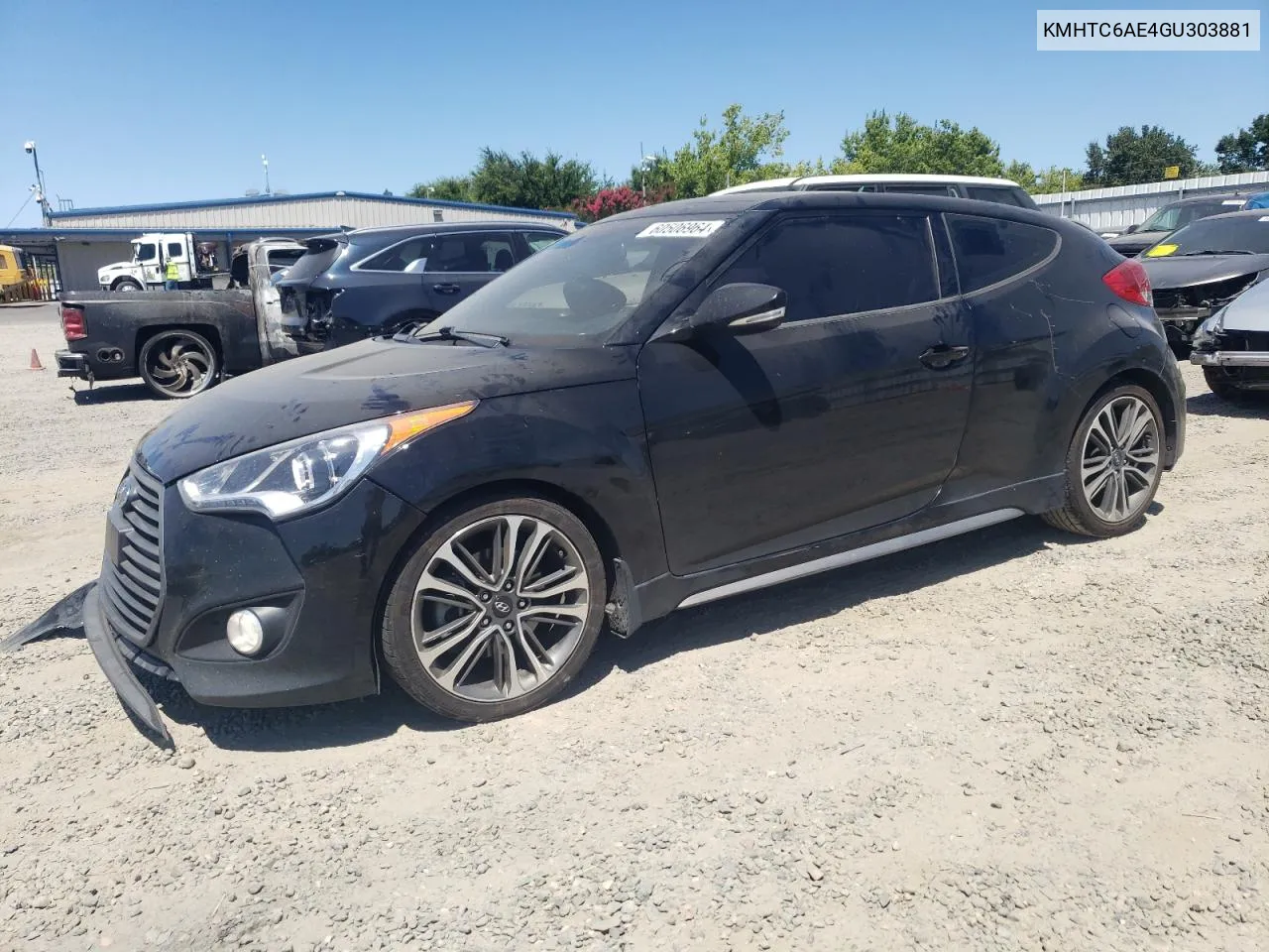 2016 Hyundai Veloster Turbo VIN: KMHTC6AE4GU303881 Lot: 60506964