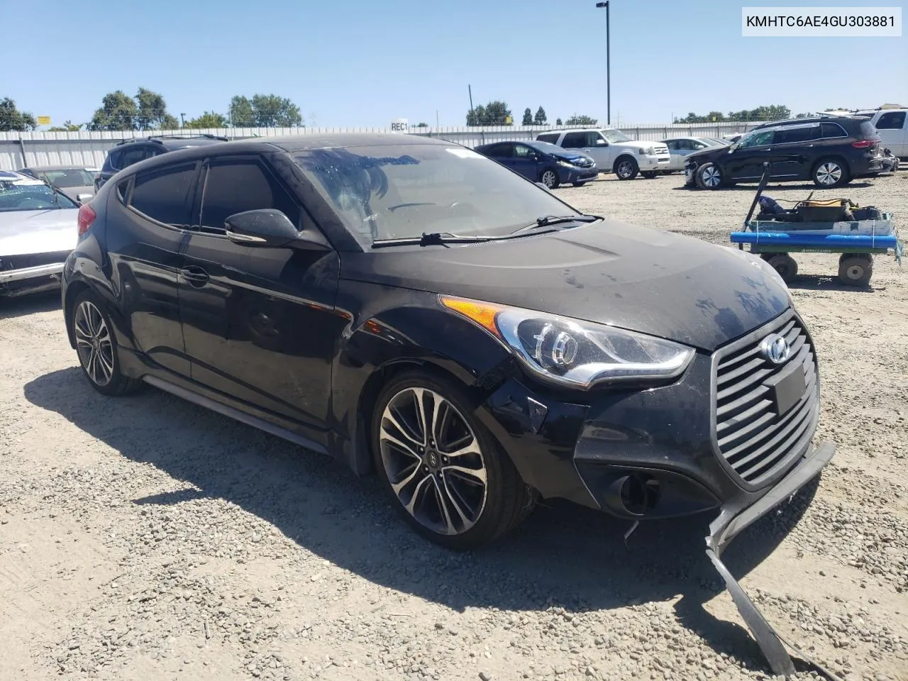 2016 Hyundai Veloster Turbo VIN: KMHTC6AE4GU303881 Lot: 60506964