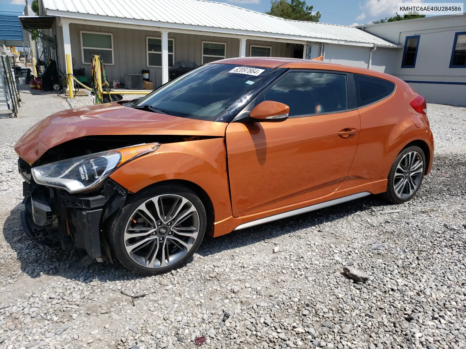 2016 Hyundai Veloster Turbo VIN: KMHTC6AE4GU284586 Lot: 62097864