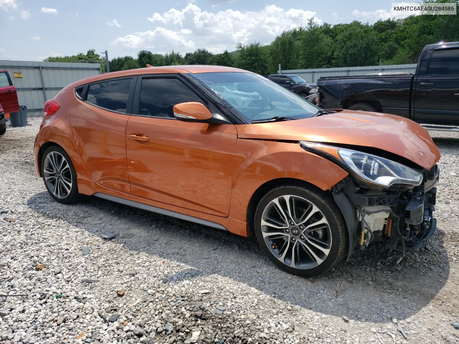 2016 Hyundai Veloster Turbo VIN: KMHTC6AE4GU284586 Lot: 62097864