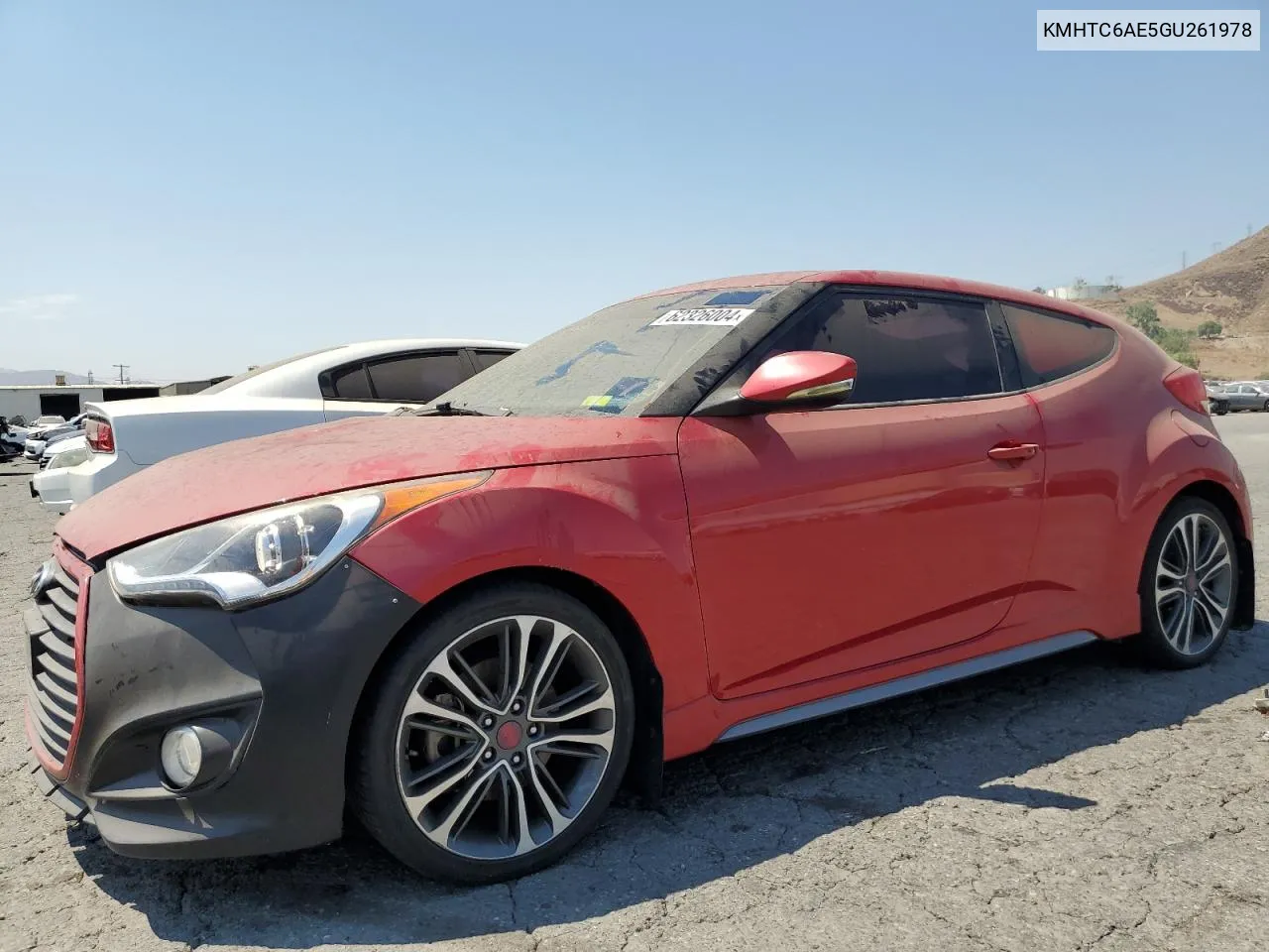 2016 Hyundai Veloster Turbo VIN: KMHTC6AE5GU261978 Lot: 62326004