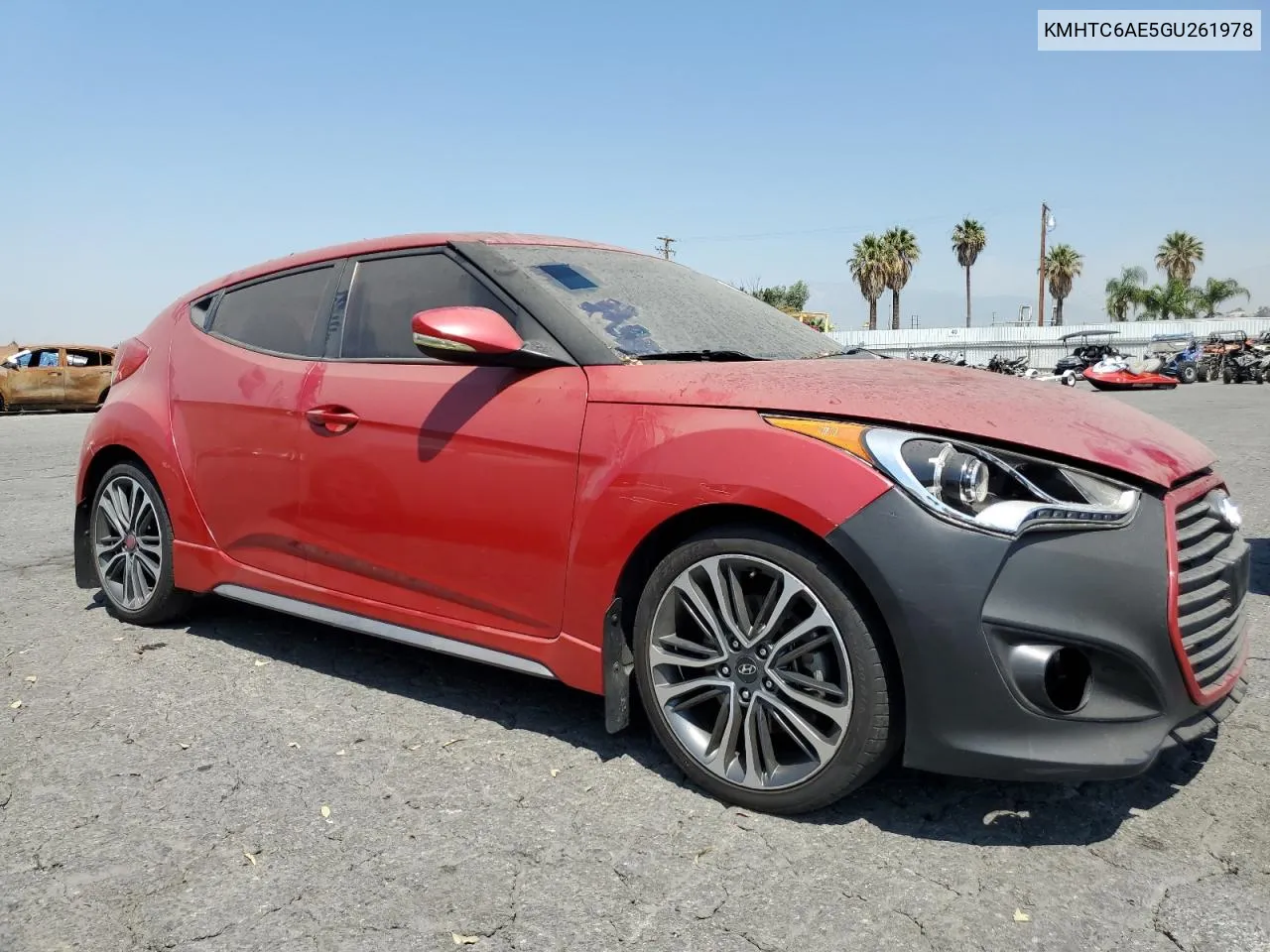 2016 Hyundai Veloster Turbo VIN: KMHTC6AE5GU261978 Lot: 62326004