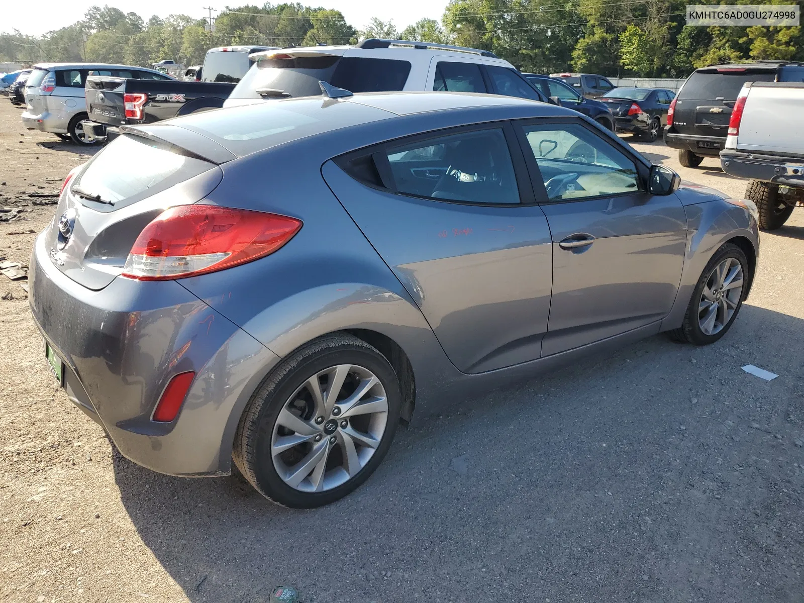 2016 Hyundai Veloster VIN: KMHTC6AD0GU274998 Lot: 63711364