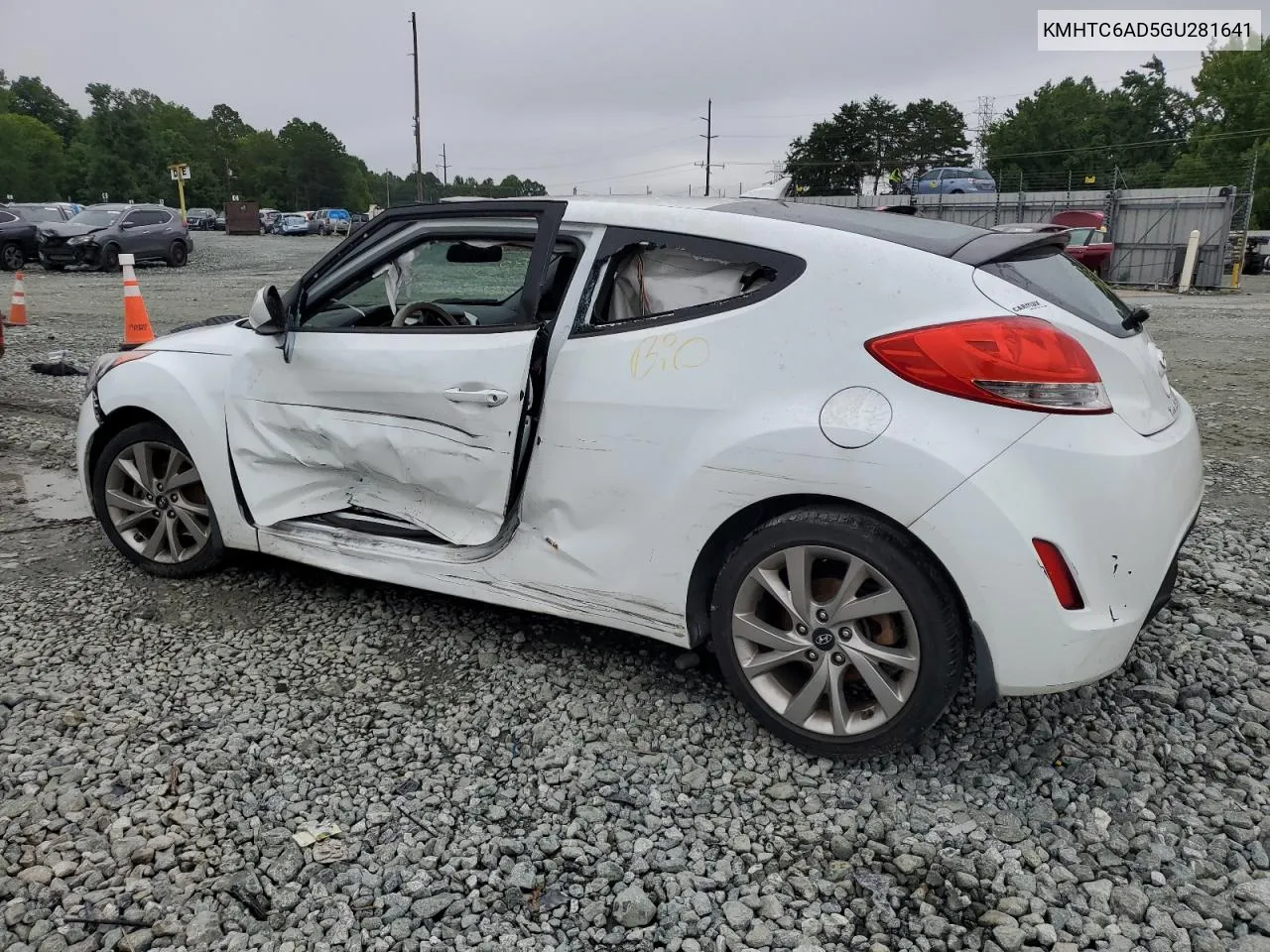 2016 Hyundai Veloster VIN: KMHTC6AD5GU281641 Lot: 64968064