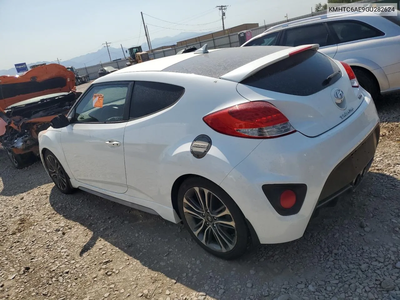 2016 Hyundai Veloster Turbo VIN: KMHTC6AE9GU282624 Lot: 64997484