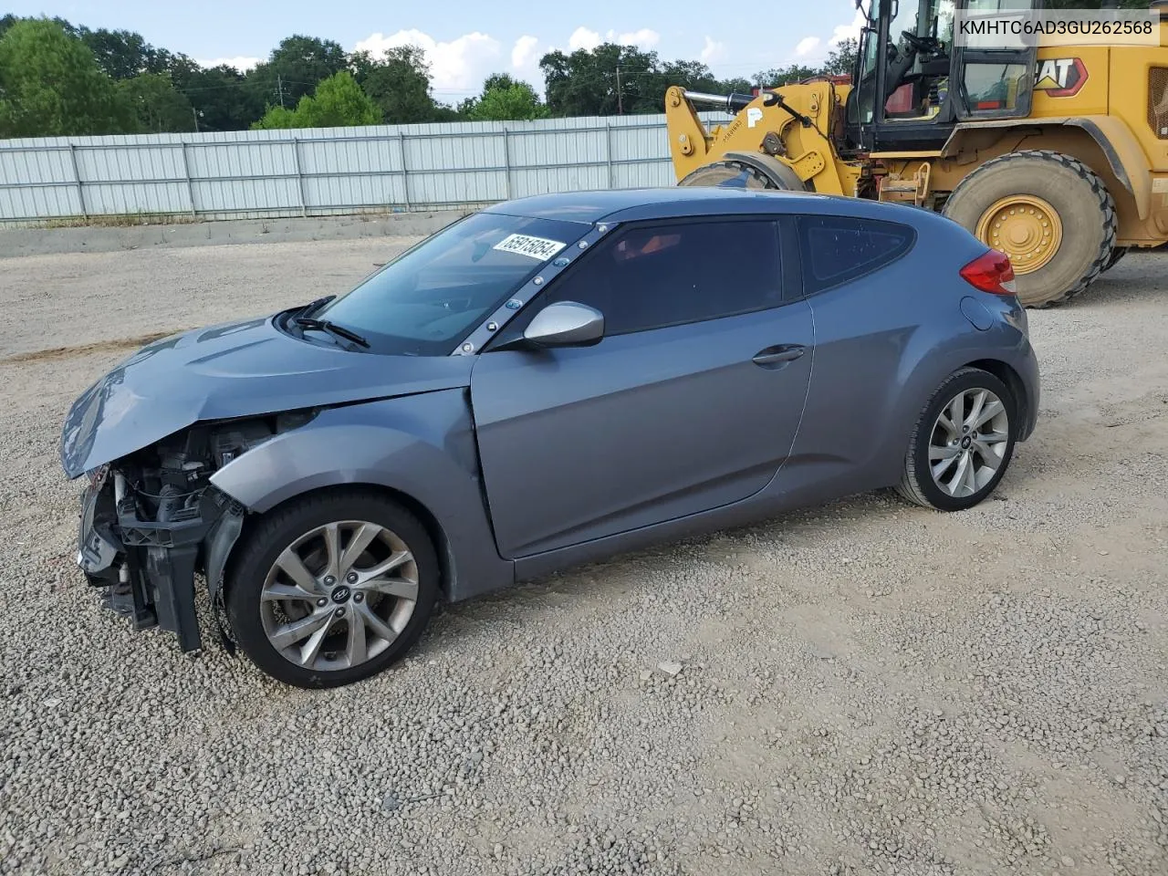 2016 Hyundai Veloster VIN: KMHTC6AD3GU262568 Lot: 65915054