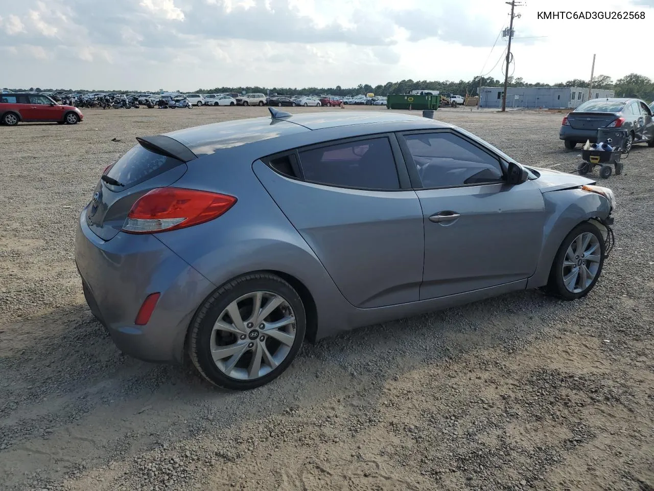 2016 Hyundai Veloster VIN: KMHTC6AD3GU262568 Lot: 65915054