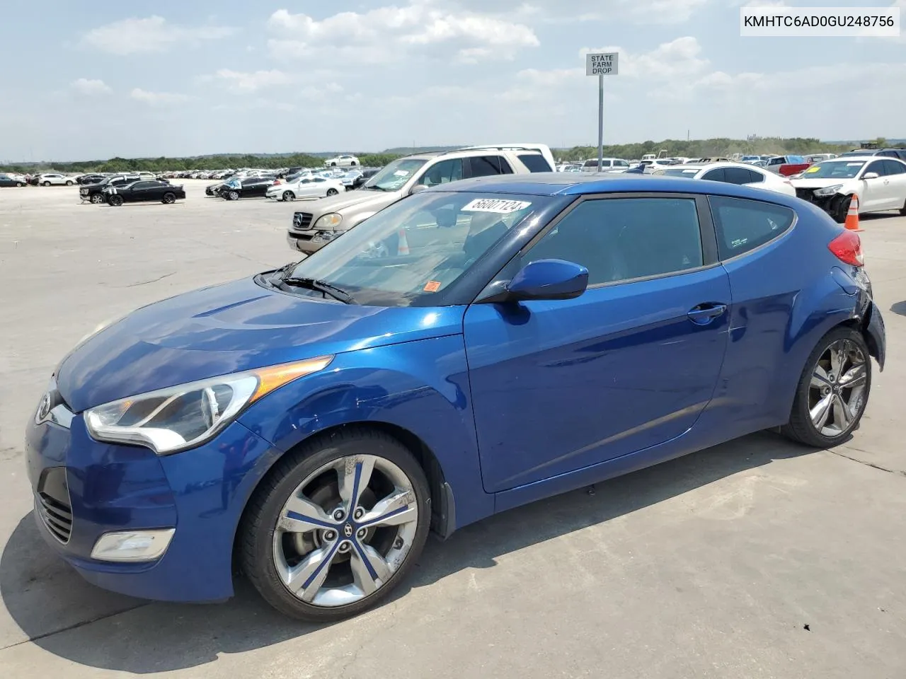 2016 Hyundai Veloster VIN: KMHTC6AD0GU248756 Lot: 66007124