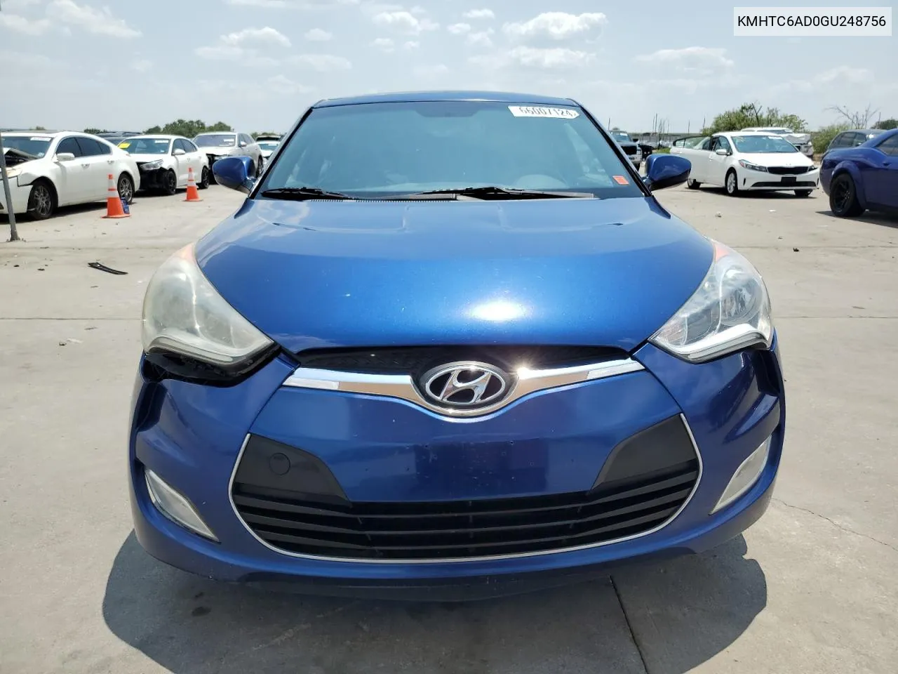 2016 Hyundai Veloster VIN: KMHTC6AD0GU248756 Lot: 66007124