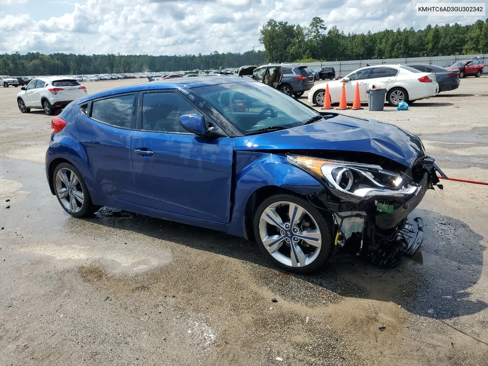 2016 Hyundai Veloster VIN: KMHTC6AD3GU302342 Lot: 67441754