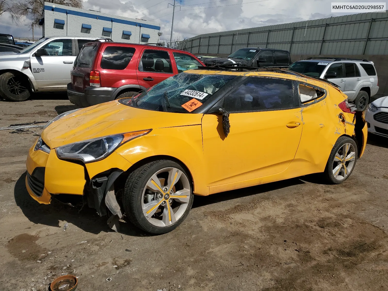 2016 Hyundai Veloster VIN: KMHTC6AD2GU298557 Lot: 67448134