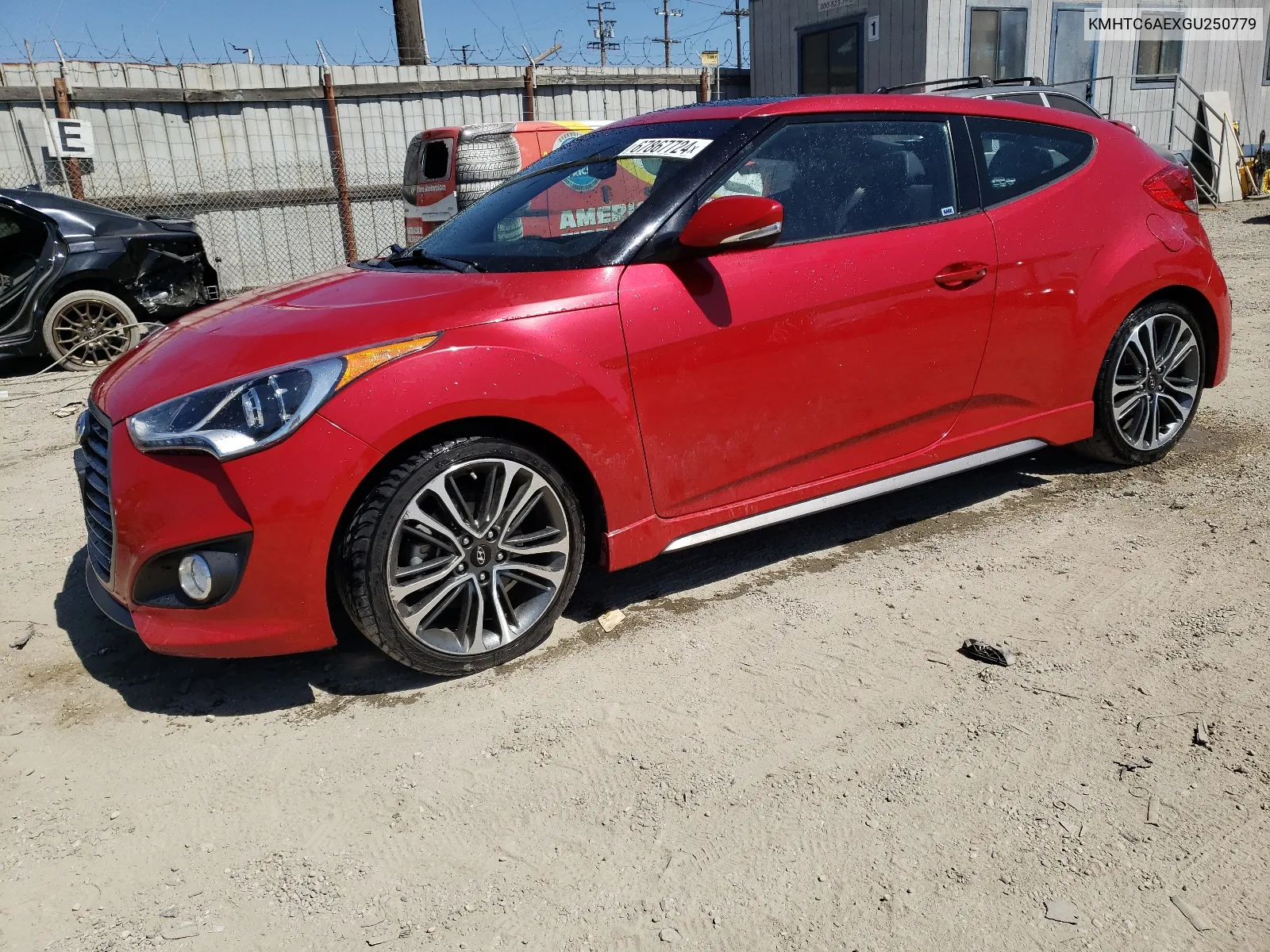 2016 Hyundai Veloster Turbo VIN: KMHTC6AEXGU250779 Lot: 67867724