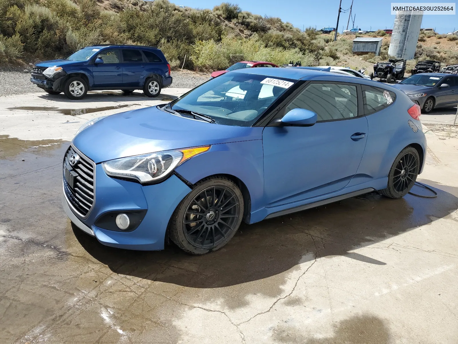 2016 Hyundai Veloster Turbo VIN: KMHTC6AE3GU252664 Lot: 68125214