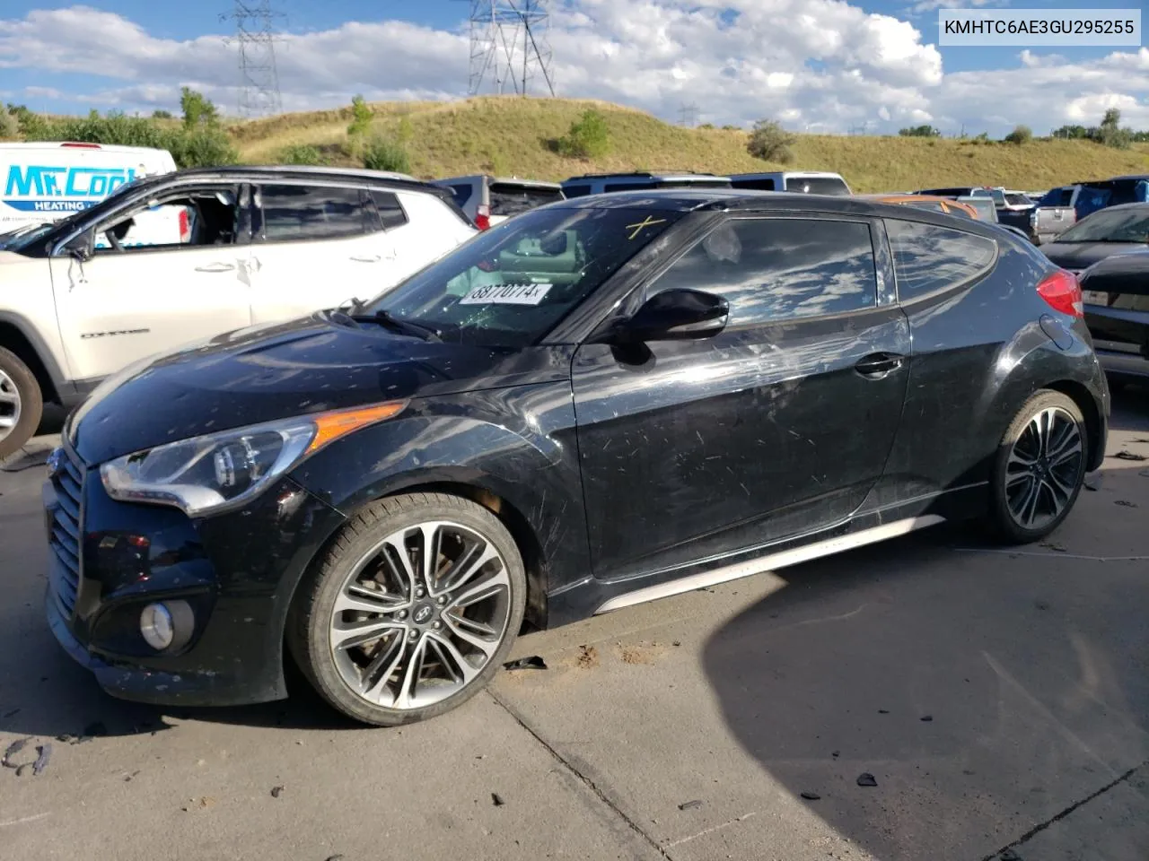 2016 Hyundai Veloster Turbo VIN: KMHTC6AE3GU295255 Lot: 68770774