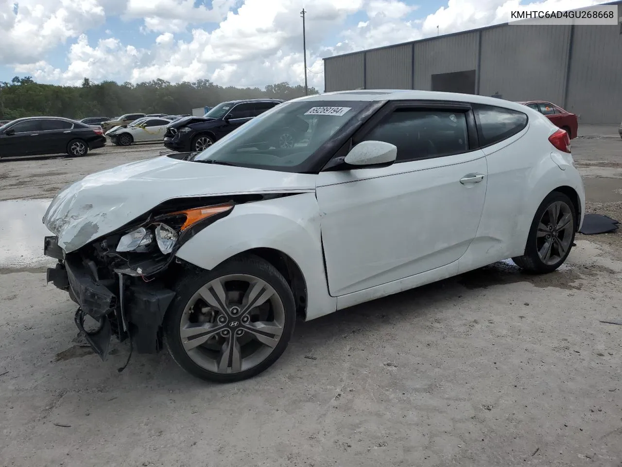 2016 Hyundai Veloster VIN: KMHTC6AD4GU268668 Lot: 69289194