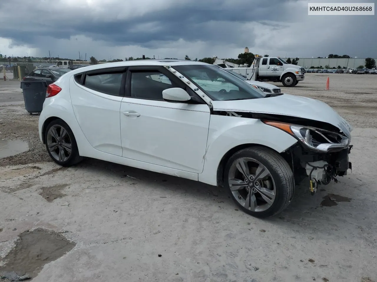 2016 Hyundai Veloster VIN: KMHTC6AD4GU268668 Lot: 69289194