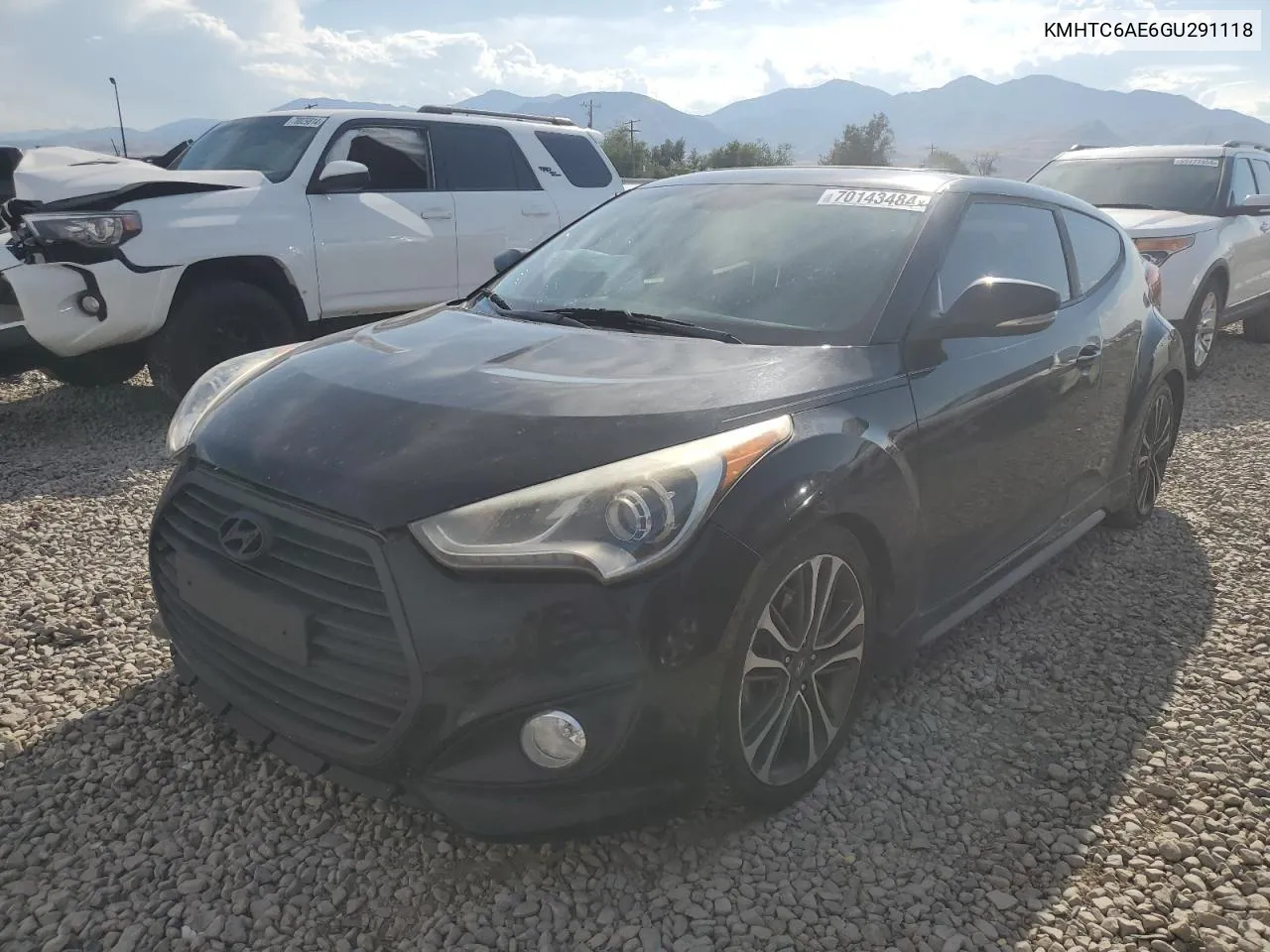 2016 Hyundai Veloster Turbo VIN: KMHTC6AE6GU291118 Lot: 70143484