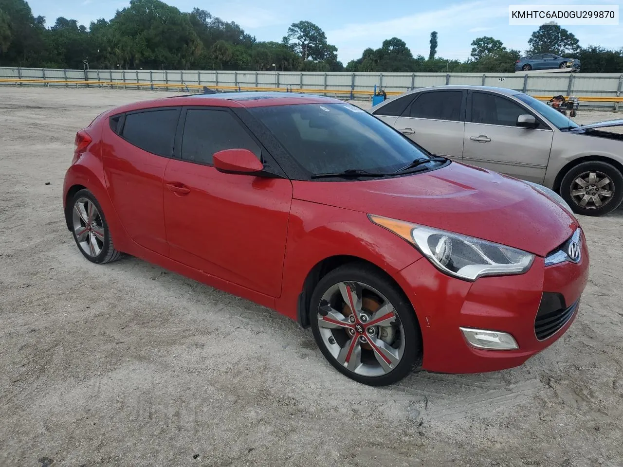 2016 Hyundai Veloster VIN: KMHTC6AD0GU299870 Lot: 70583364