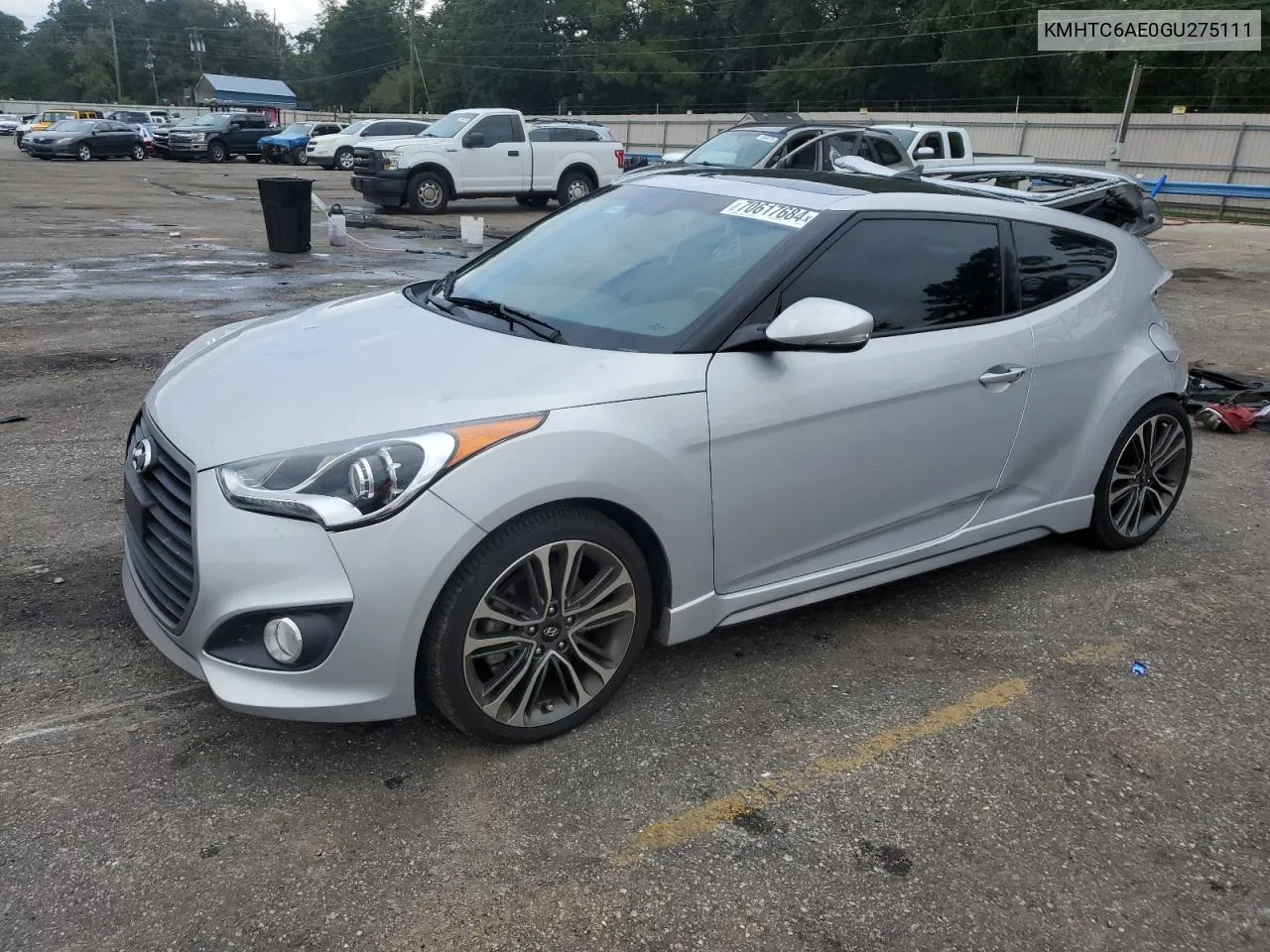 2016 Hyundai Veloster Turbo VIN: KMHTC6AE0GU275111 Lot: 70617684