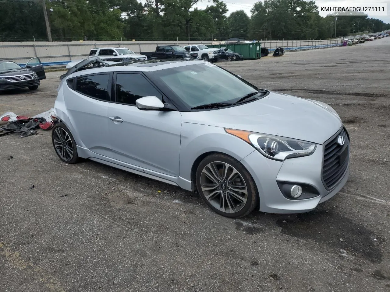 2016 Hyundai Veloster Turbo VIN: KMHTC6AE0GU275111 Lot: 70617684