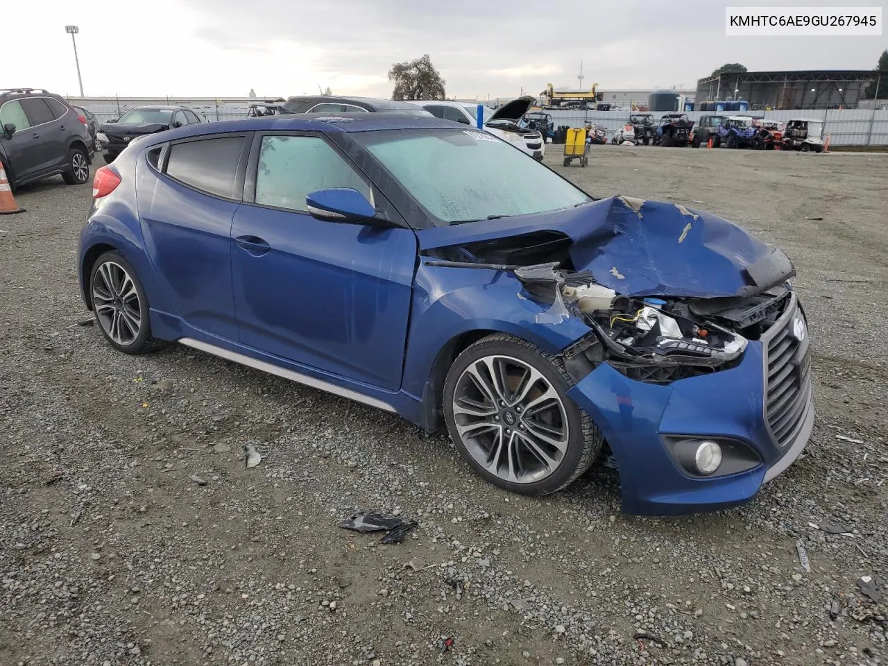 KMHTC6AE9GU267945 2016 Hyundai Veloster Turbo