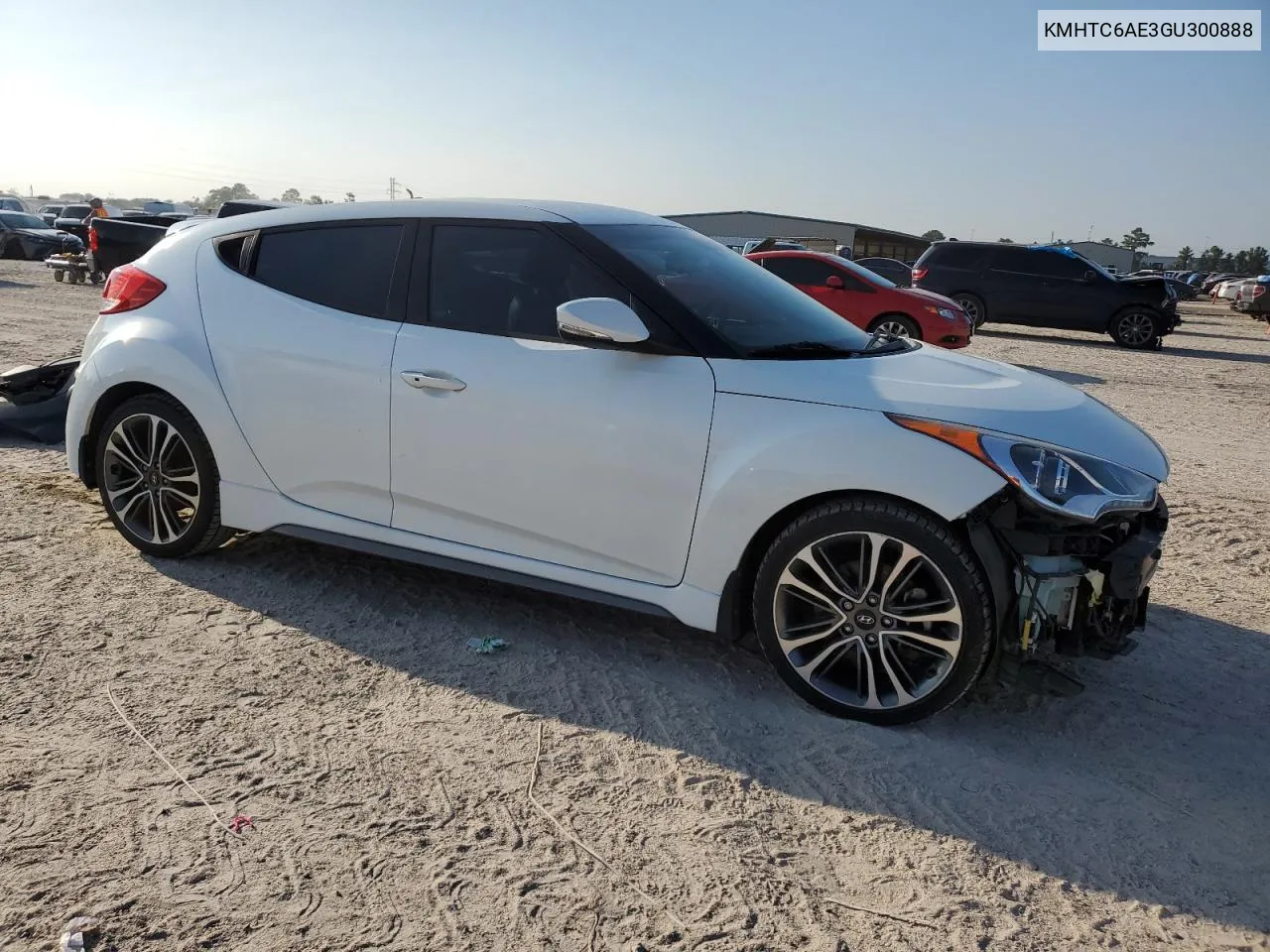 2016 Hyundai Veloster Turbo VIN: KMHTC6AE3GU300888 Lot: 71085234