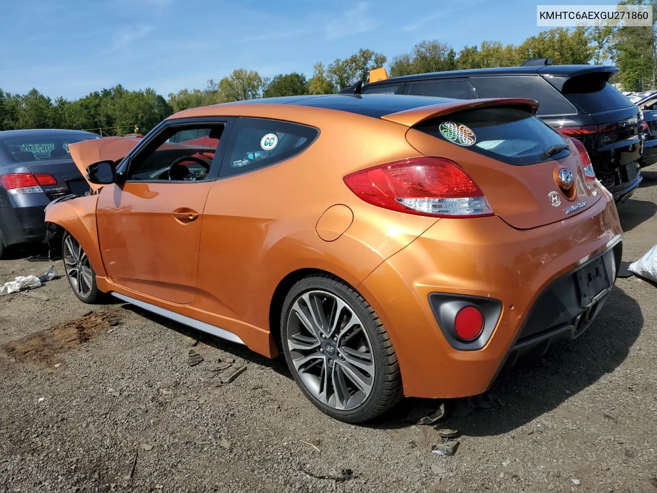 2016 Hyundai Veloster Turbo VIN: KMHTC6AEXGU271860 Lot: 71185674