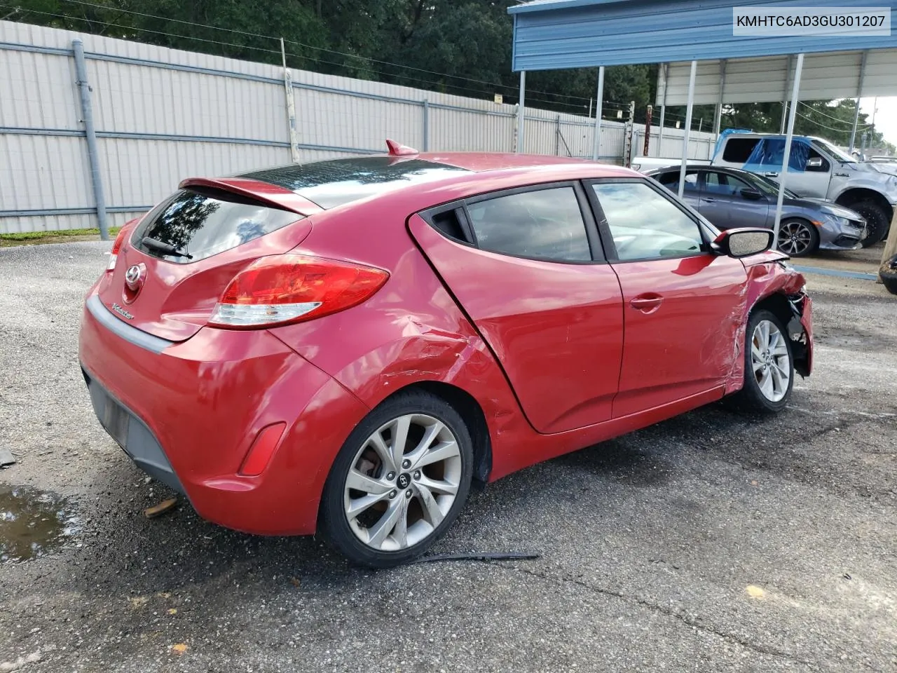 2016 Hyundai Veloster VIN: KMHTC6AD3GU301207 Lot: 71311714