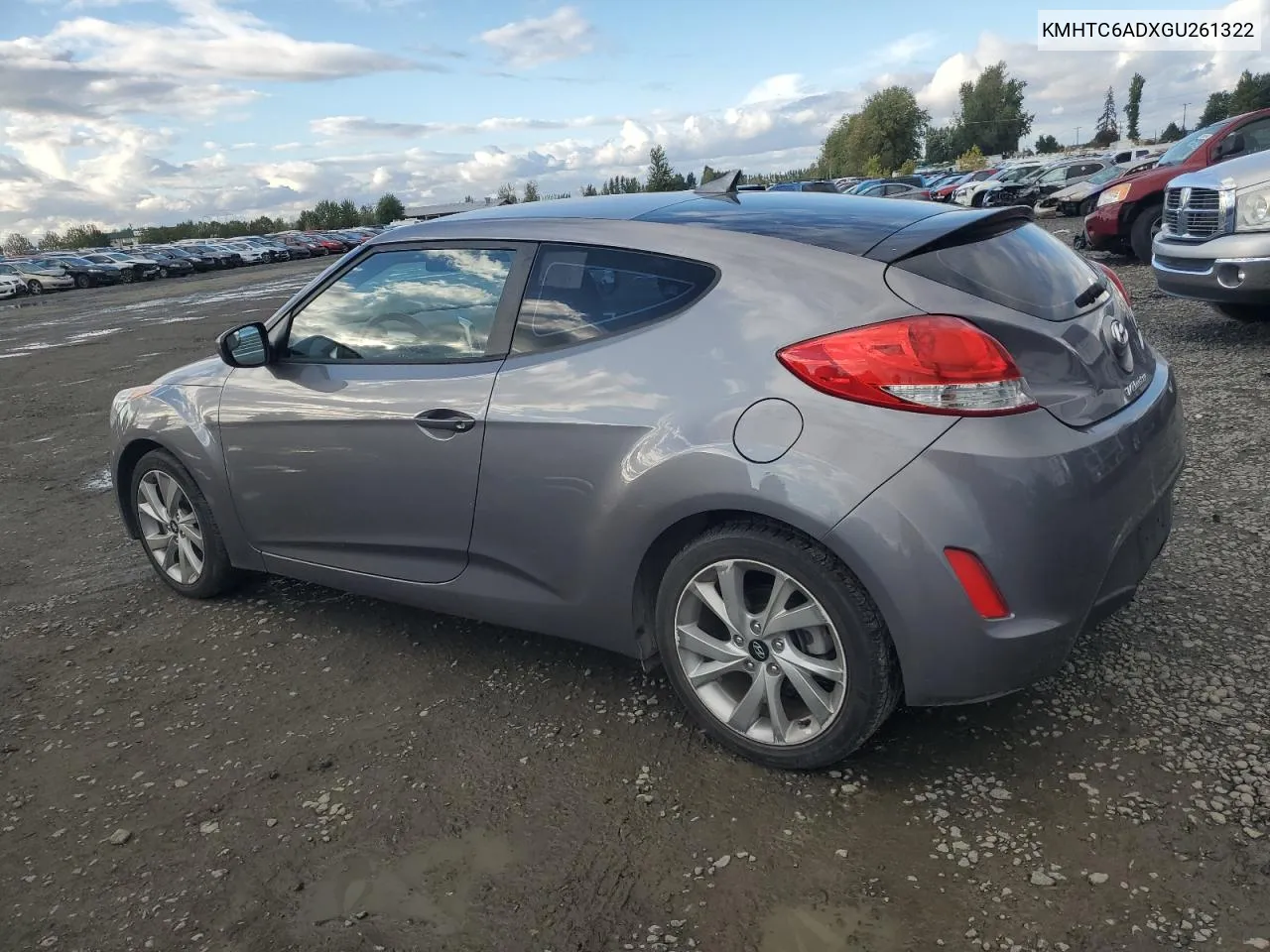 2016 Hyundai Veloster VIN: KMHTC6ADXGU261322 Lot: 71495354