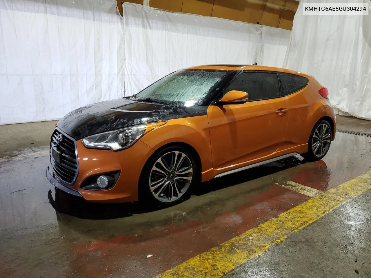 2016 Hyundai Veloster Turbo VIN: KMHTC6AE5GU304294 Lot: 71527004