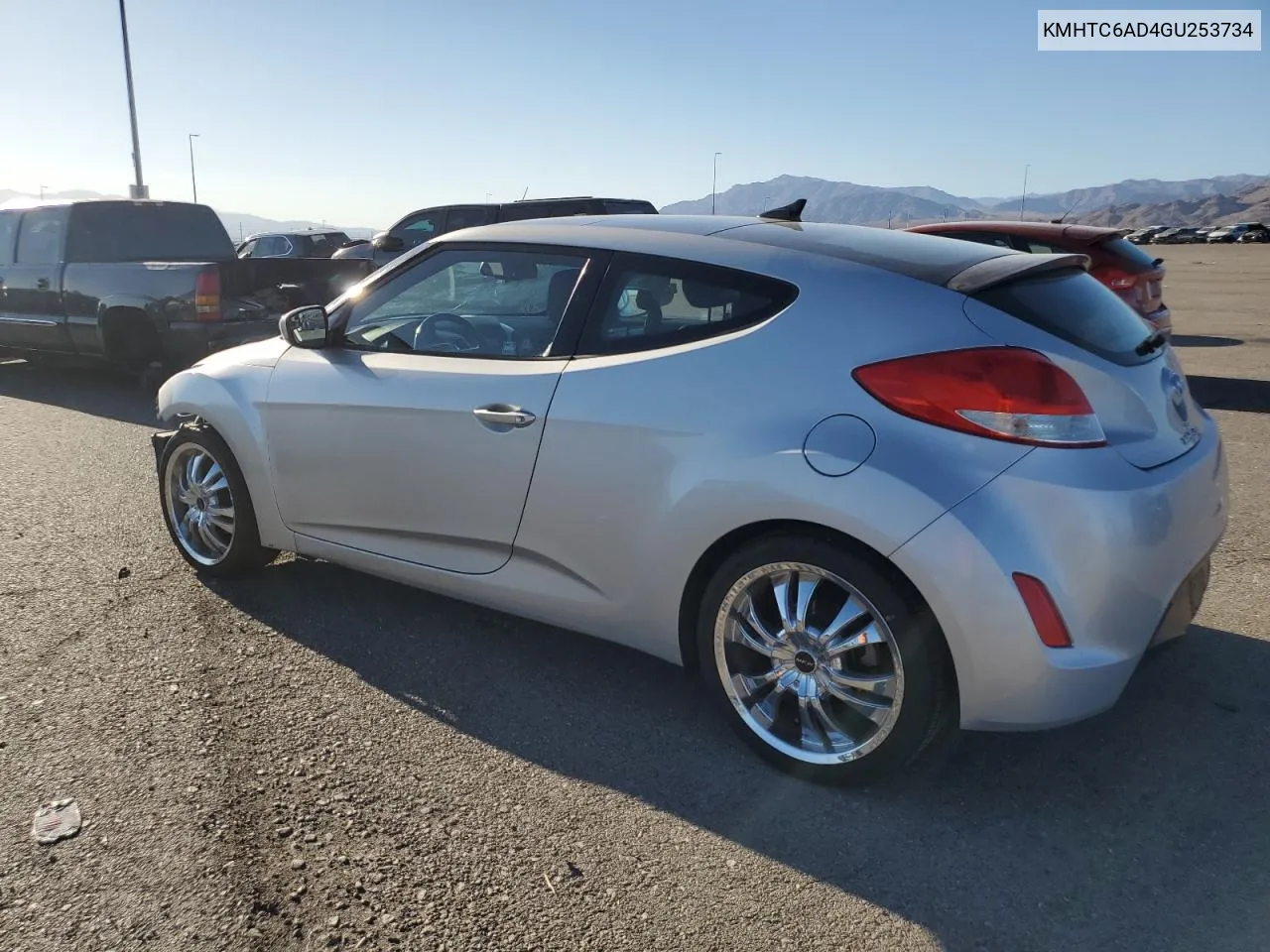 2016 Hyundai Veloster VIN: KMHTC6AD4GU253734 Lot: 71600314