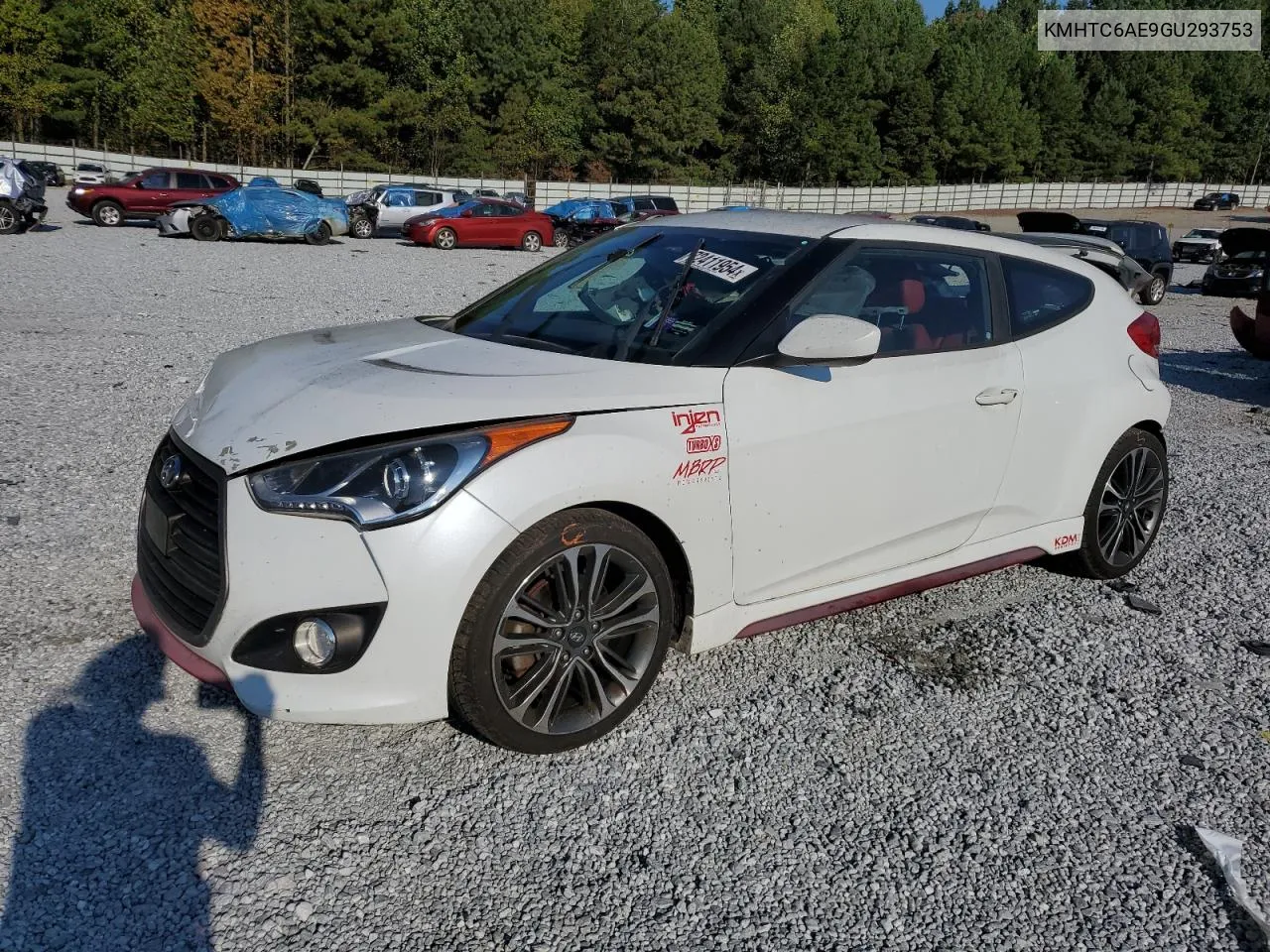 2016 Hyundai Veloster Turbo VIN: KMHTC6AE9GU293753 Lot: 72411954