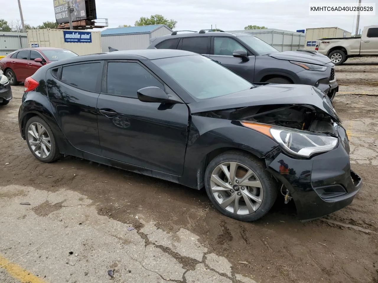 2016 Hyundai Veloster VIN: KMHTC6AD4GU280528 Lot: 72826144