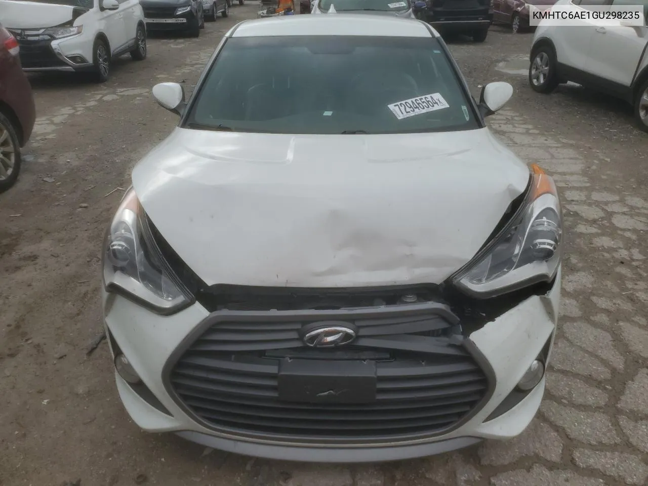 2016 Hyundai Veloster Turbo VIN: KMHTC6AE1GU298235 Lot: 72946564