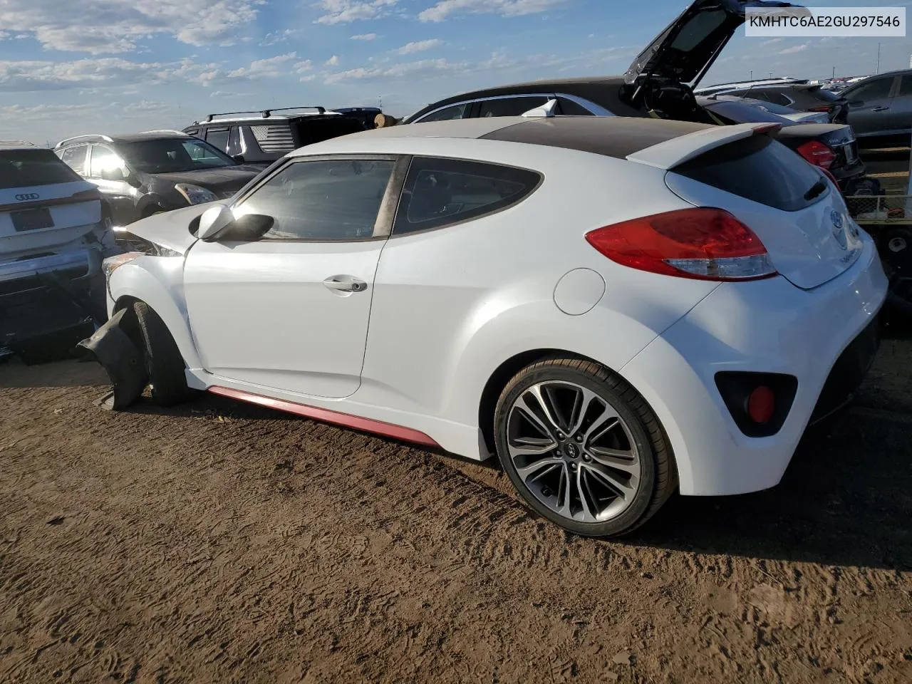 2016 Hyundai Veloster Turbo VIN: KMHTC6AE2GU297546 Lot: 73055454