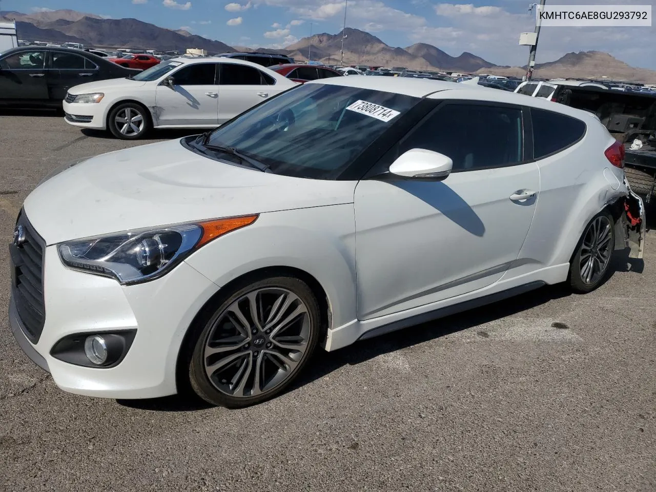 2016 Hyundai Veloster Turbo VIN: KMHTC6AE8GU293792 Lot: 73808714