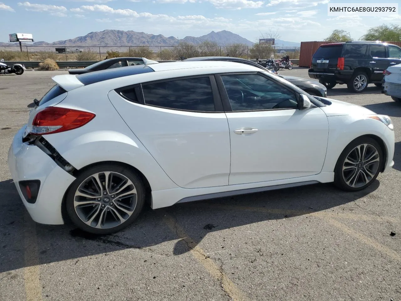 2016 Hyundai Veloster Turbo VIN: KMHTC6AE8GU293792 Lot: 73808714