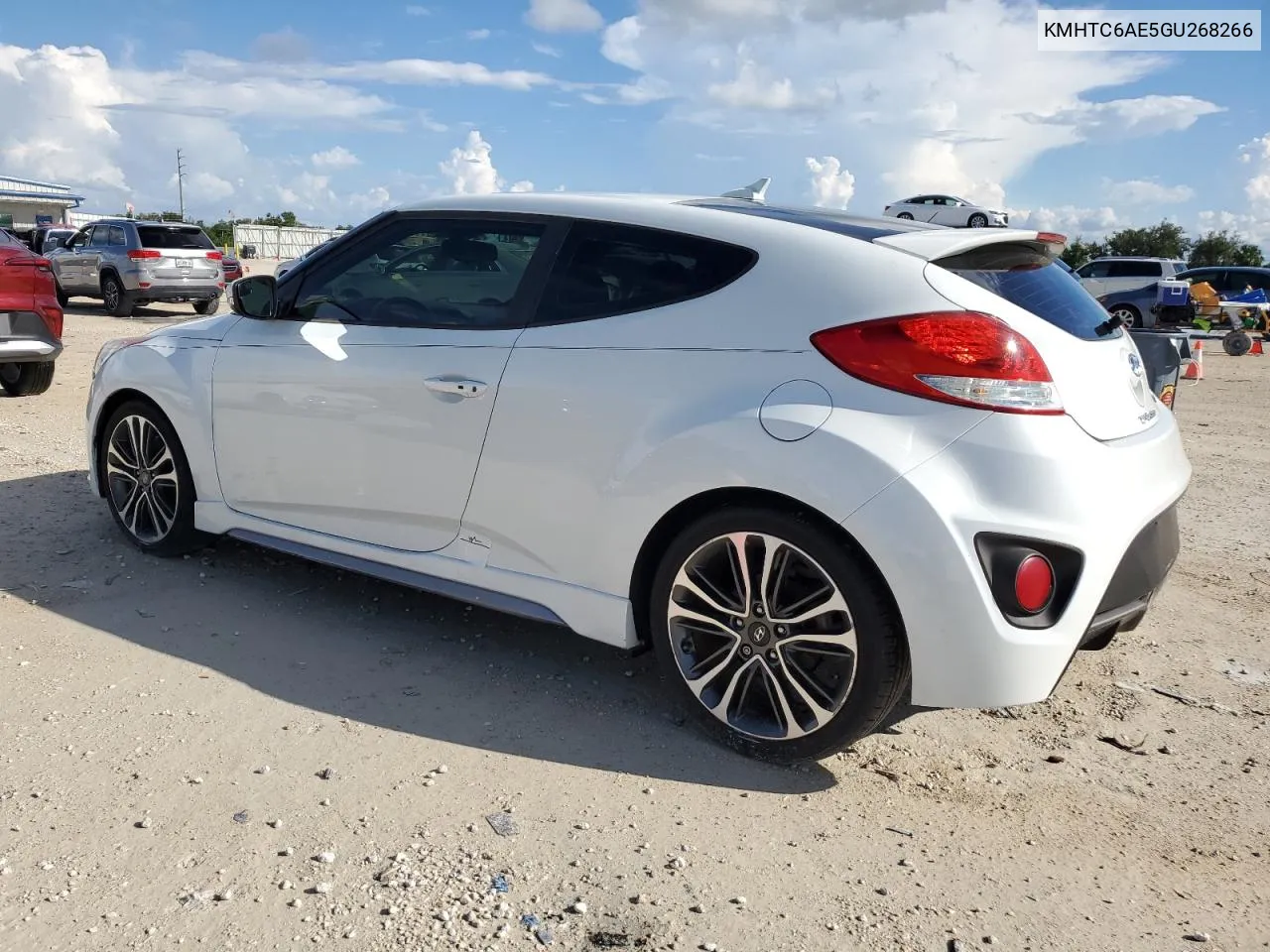 2016 Hyundai Veloster Turbo VIN: KMHTC6AE5GU268266 Lot: 74069094