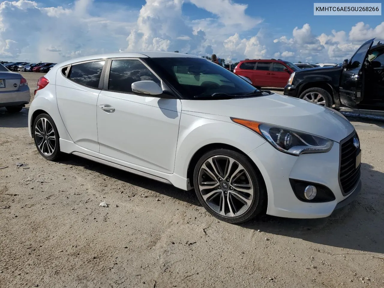 2016 Hyundai Veloster Turbo VIN: KMHTC6AE5GU268266 Lot: 74069094