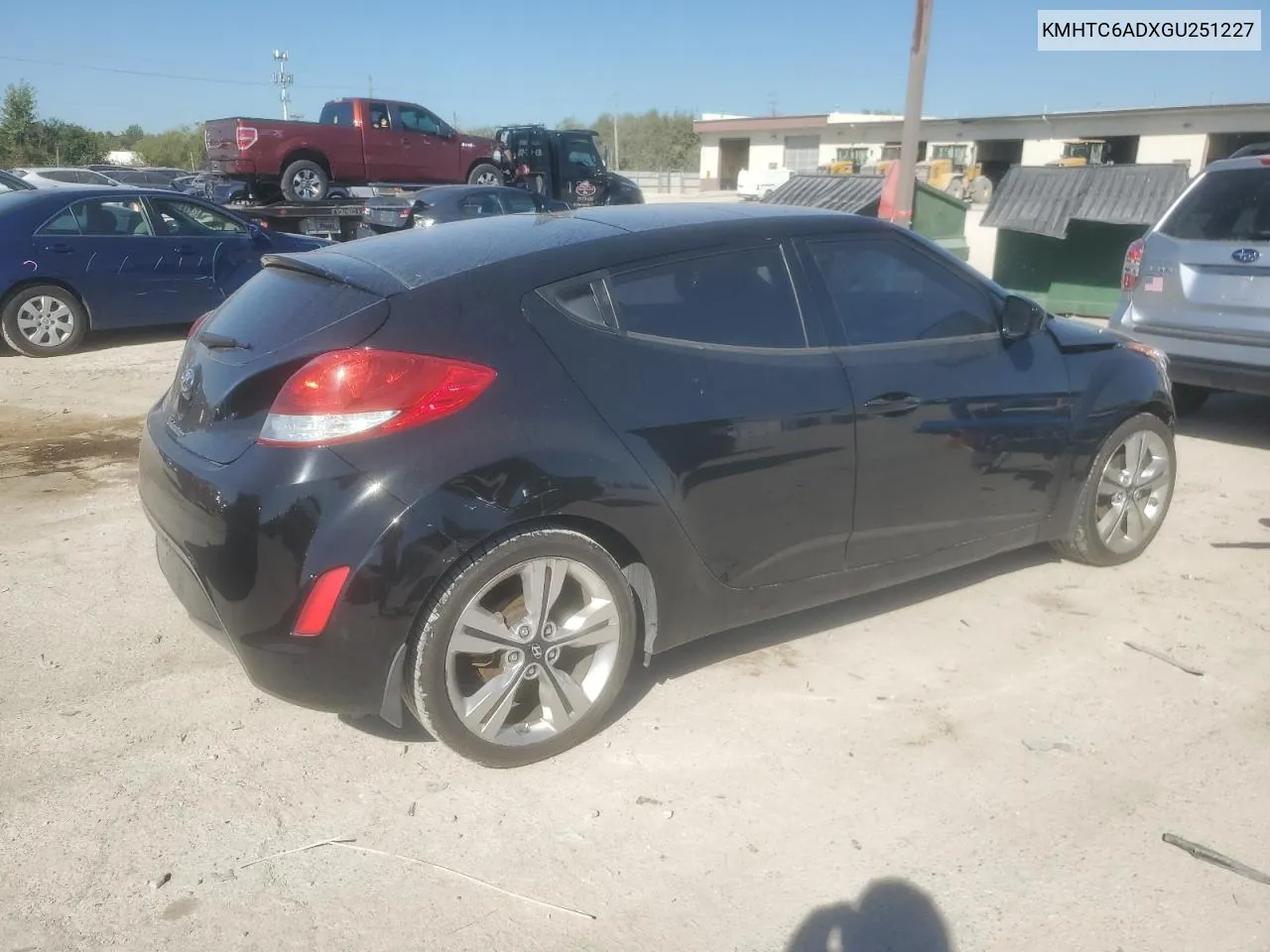 2016 Hyundai Veloster VIN: KMHTC6ADXGU251227 Lot: 74374414