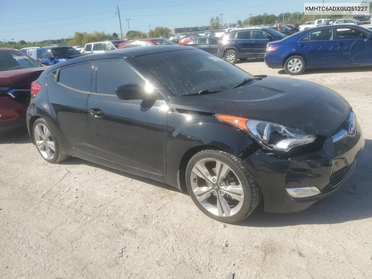 2016 Hyundai Veloster VIN: KMHTC6ADXGU251227 Lot: 74374414