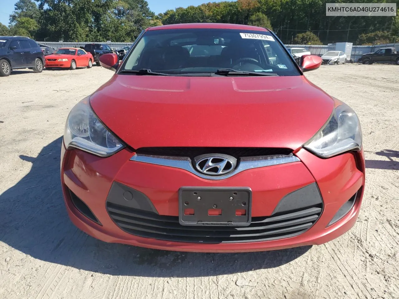 KMHTC6AD4GU274616 2016 Hyundai Veloster