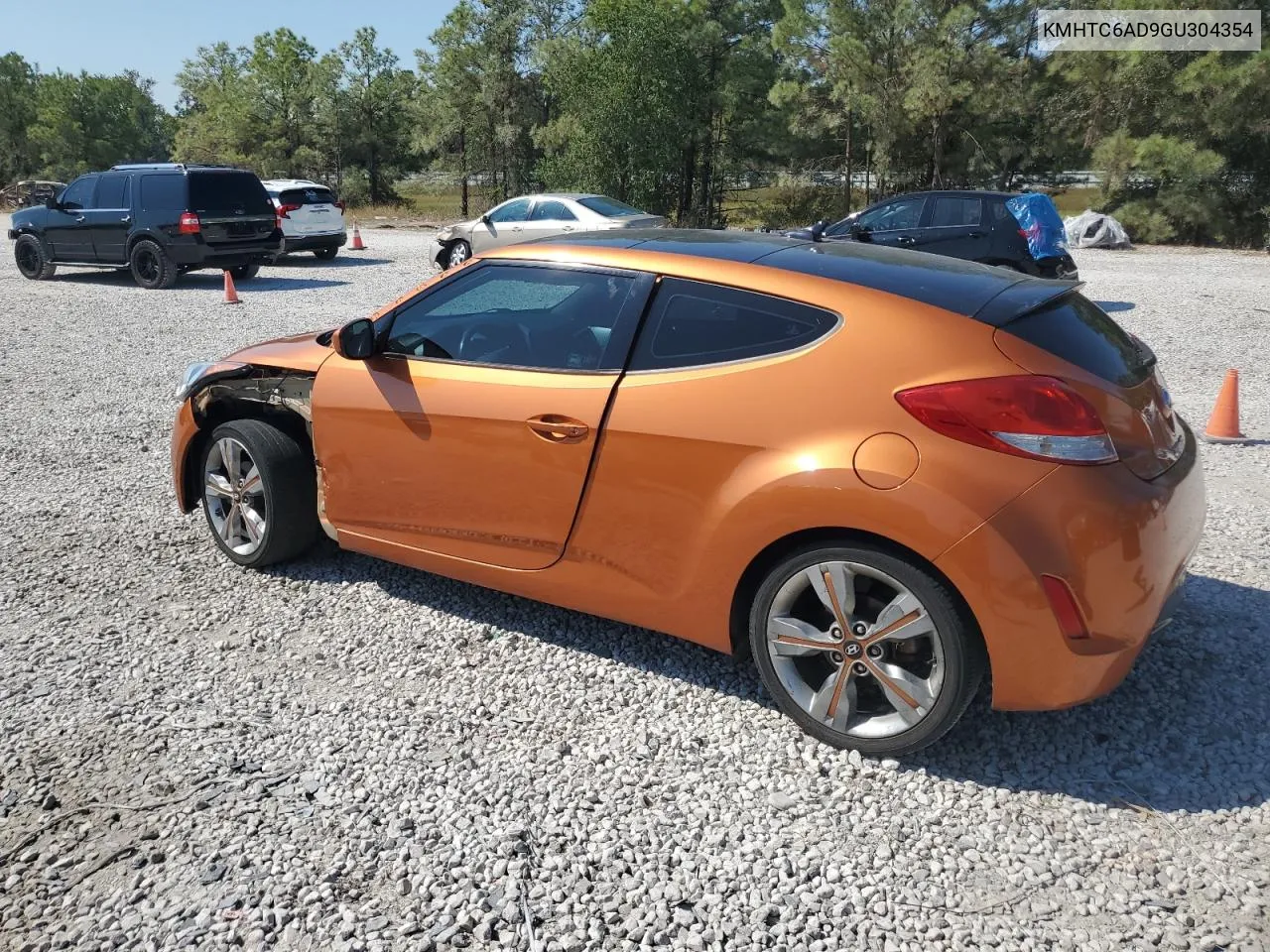 2016 Hyundai Veloster VIN: KMHTC6AD9GU304354 Lot: 75347214