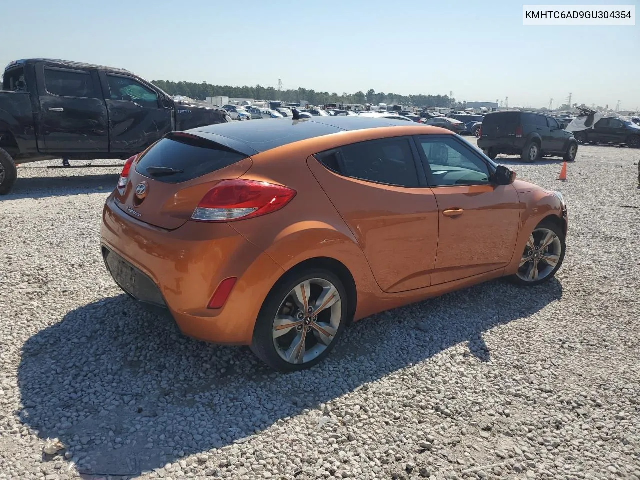 2016 Hyundai Veloster VIN: KMHTC6AD9GU304354 Lot: 75347214