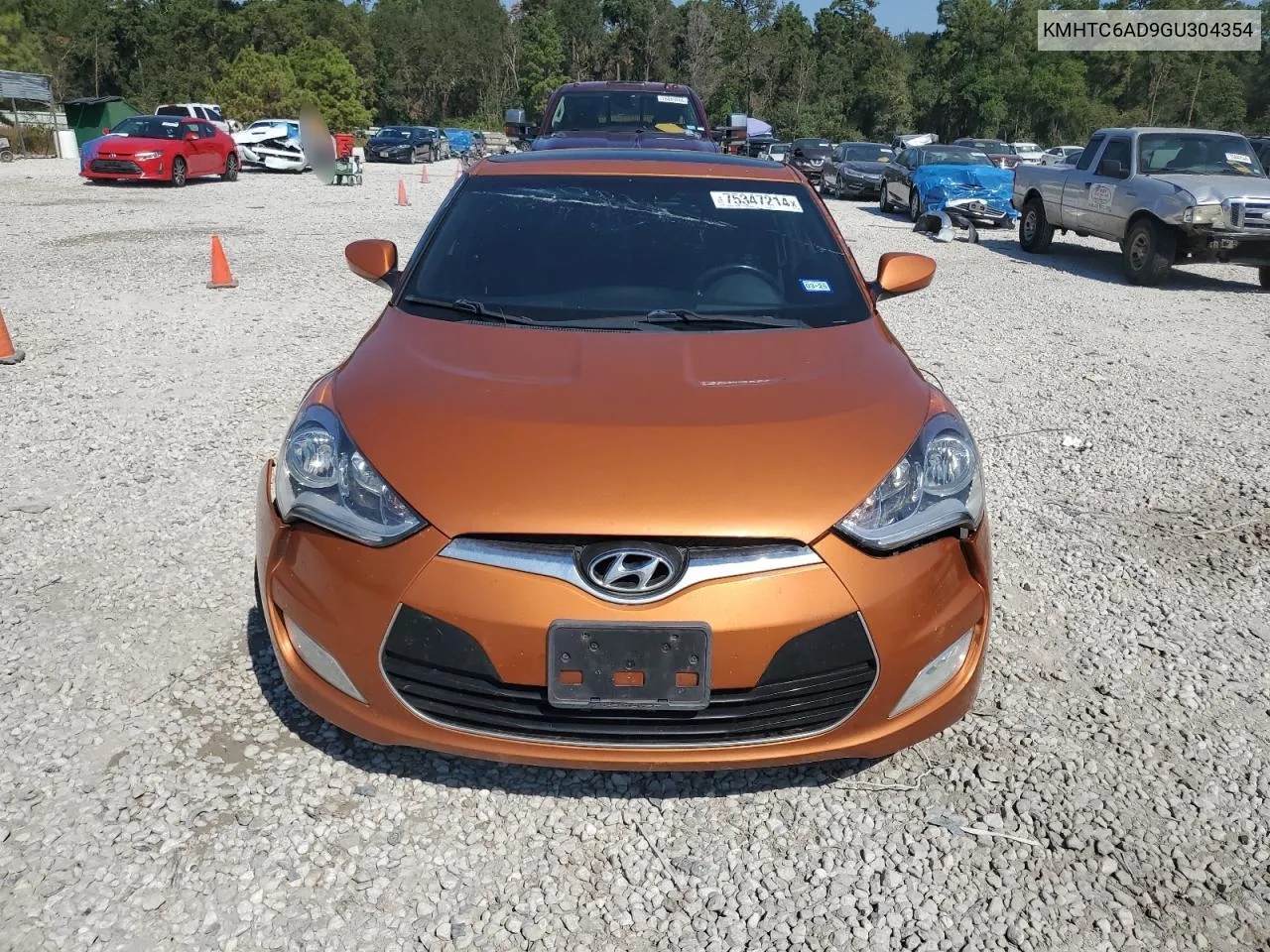 2016 Hyundai Veloster VIN: KMHTC6AD9GU304354 Lot: 75347214