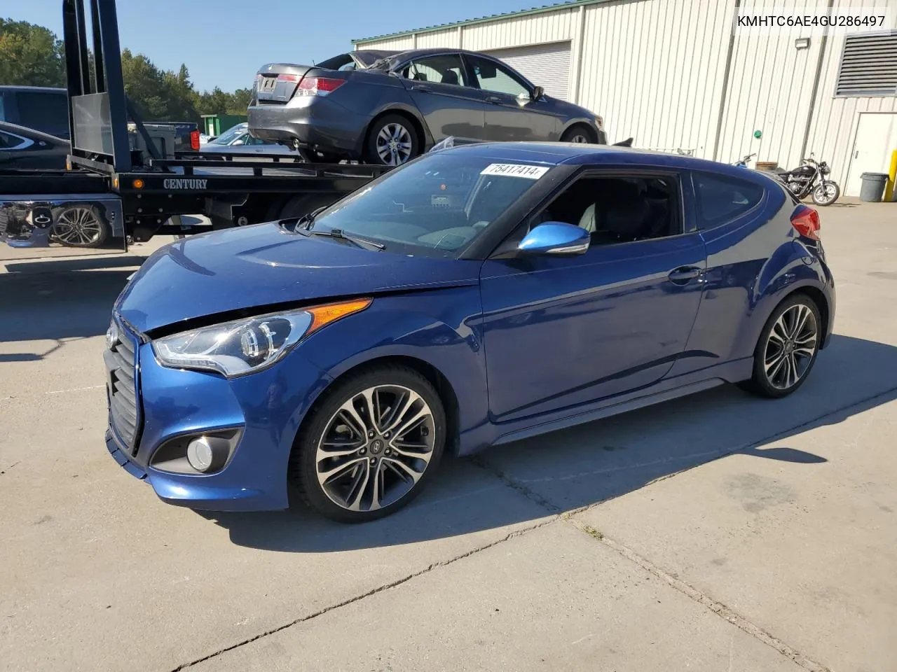 2016 Hyundai Veloster Turbo VIN: KMHTC6AE4GU286497 Lot: 75417414