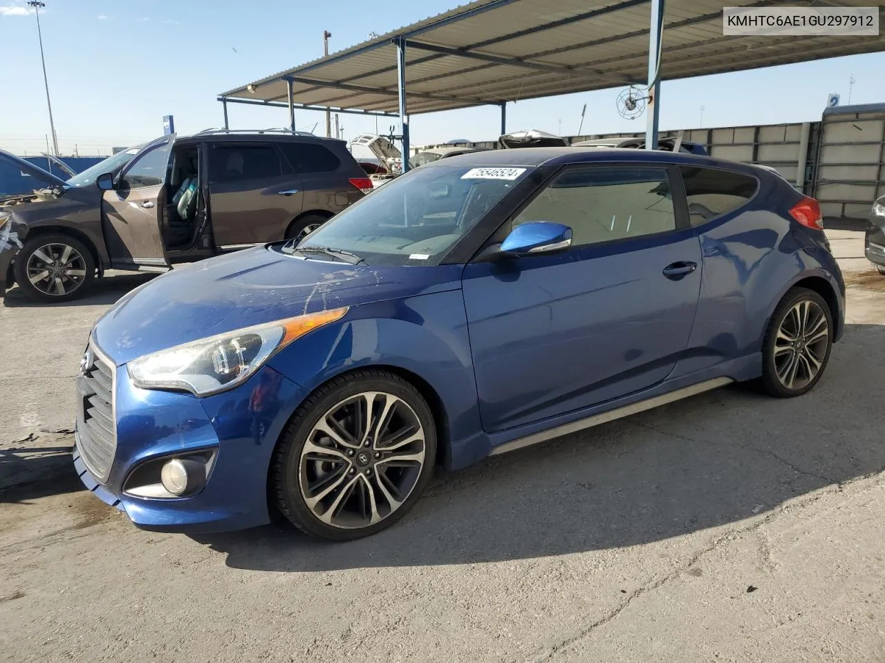 2016 Hyundai Veloster Turbo VIN: KMHTC6AE1GU297912 Lot: 75546524