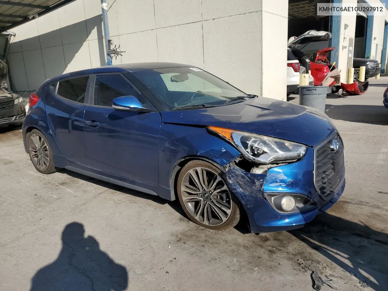 2016 Hyundai Veloster Turbo VIN: KMHTC6AE1GU297912 Lot: 75546524