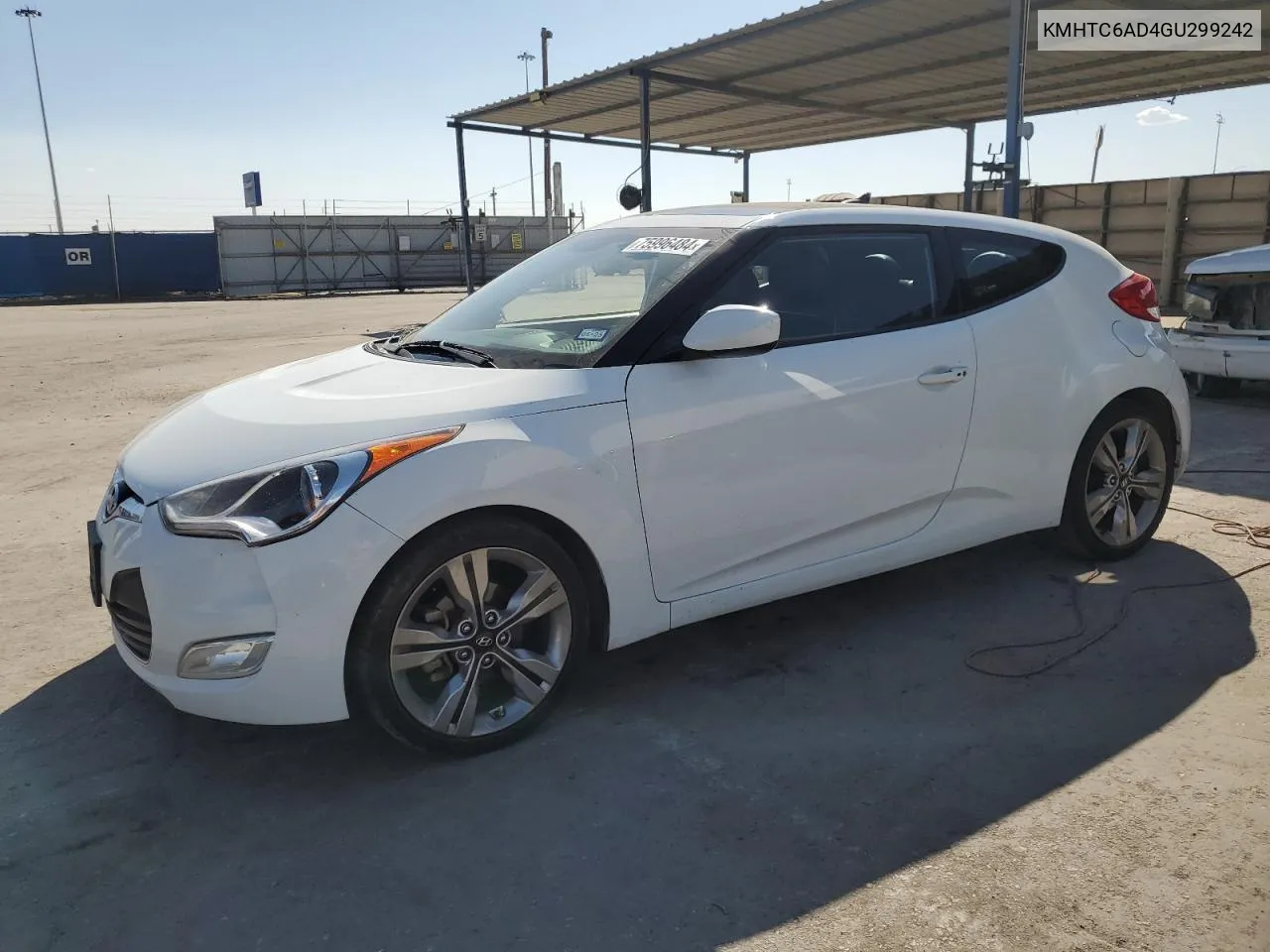 2016 Hyundai Veloster VIN: KMHTC6AD4GU299242 Lot: 75996484